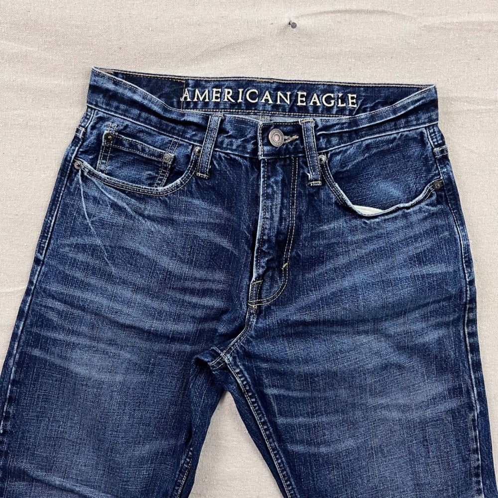American Eagle Relaxed Straight Jeans Mens 29x30 Dark Wash Indigo Denim
